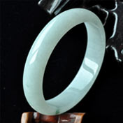 風霜雨雪緬甸翡翠圓形玉手鐲58mm