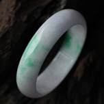 素錦年華緬甸天然糯種飄翠A貨翡翠手鐲 內徑55mm圖