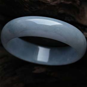 化蝶輕歌緬甸糯種A貨天然翡翠手鐲 內徑60mm 圖