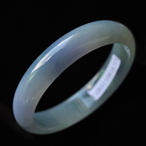 落英繽紛緬甸老坑天然A貨紫羅蘭翡翠玉手鐲 內(nèi)徑55.5MM圖