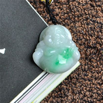 天然翡翠佛公掛件佛公吊墜