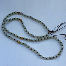 燦若云霞天然緬甸A貨翡翠老坑冰糯種三彩珠子項鏈