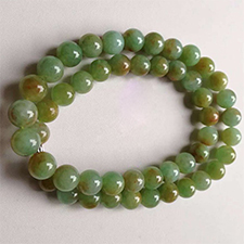 香肌玉膚天然緬甸A貨翡翠老坑冰糯種黃加綠蘋果色鏈子項鏈