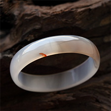 天然橘黃色瑪瑙手鐲內徑53.3mm