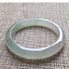 霽月光風天然緬甸A貨翡翠老坑高冰種飄翠手鐲55.7mm